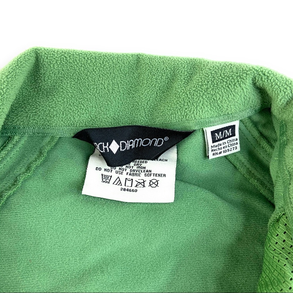 Black Diamond Green Zip Front Hard Shell Jacket - Picture 2 of 8